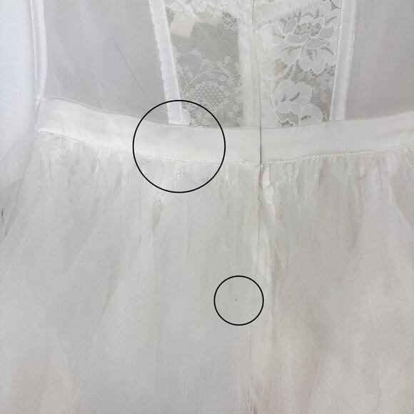 NWT For Love and Lemons White Bustier Formal Gown Tulle Bridal Wedding Dress - Picture 11 of 14